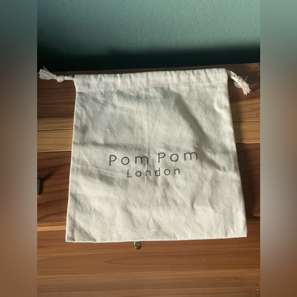 Pom Pom London Ivory Dust Bag 11.5"x13.5” Handbang Cover
